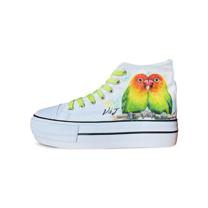 Zapatillas Pintada Platform  / Agapornis in Love