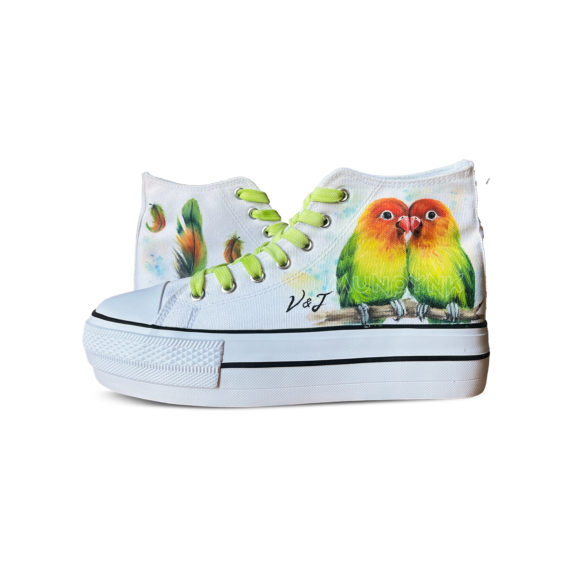 zapatillas-pintada-boda-agapornis