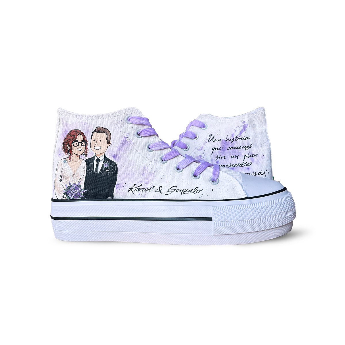 Zapatillas Pintada Platform  / Novios Cartoon