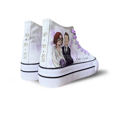 Zapatillas Pintada Platform  / Novios Cartoon