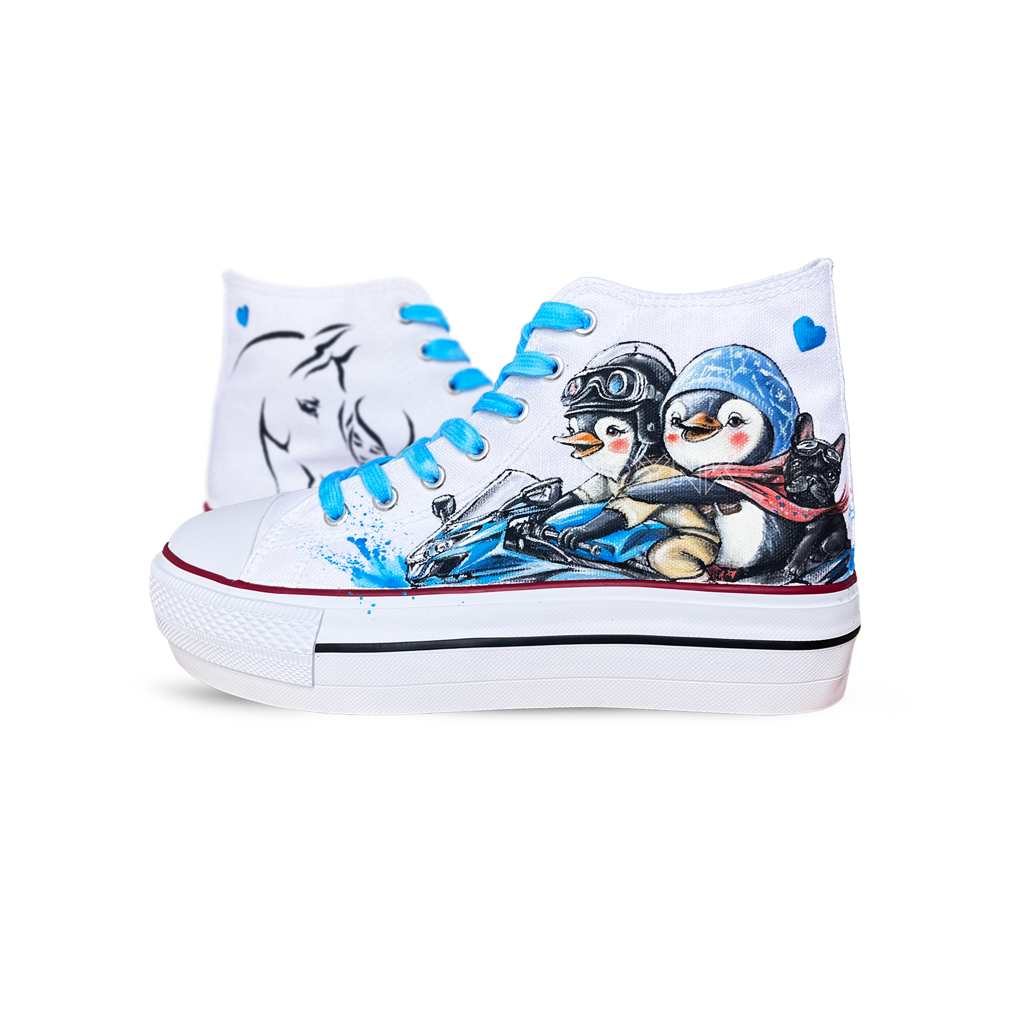 zapatillas-pintada-platform-pinguinos-in-love