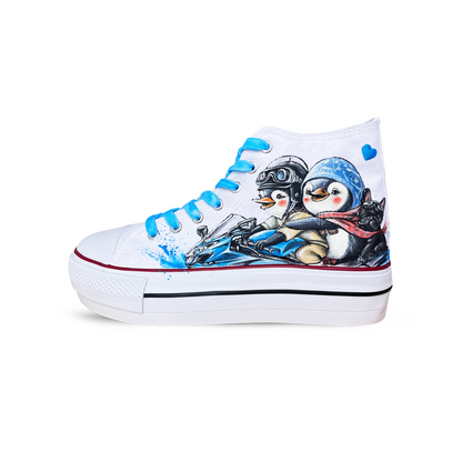 Zapatillas Pintada Platform  / Pingüinos in love