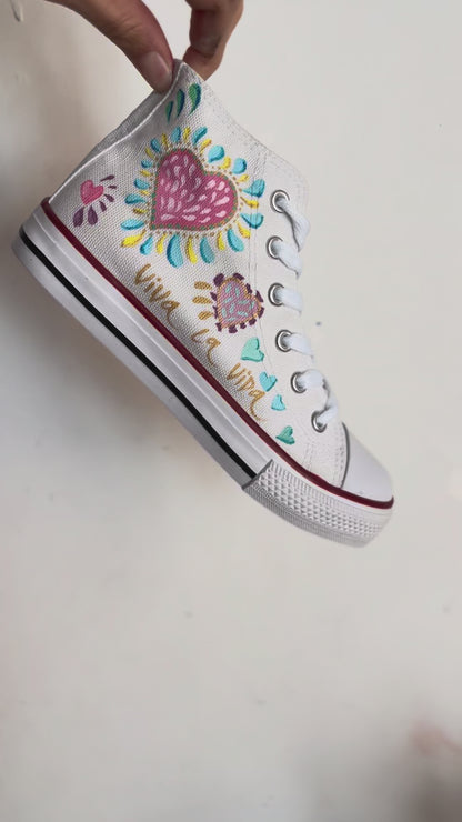 Zapatillas pintadas Kids / Viva La Vida! Pasteles